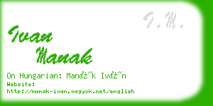 ivan manak business card